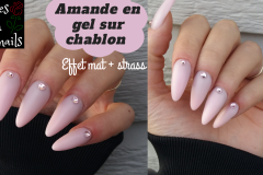 Amande-en-gel-sur-chablon-effet-mat-strass-roses-on-the-nails Amande-en-gel-sur-chablon-effet-mat-strass-roses-on-the-nails