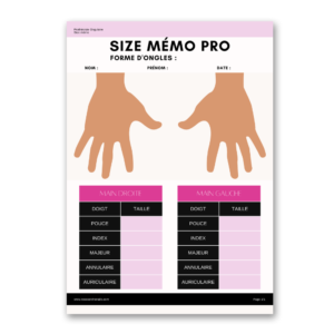 Size Mémo Pro - Roses on the nails®